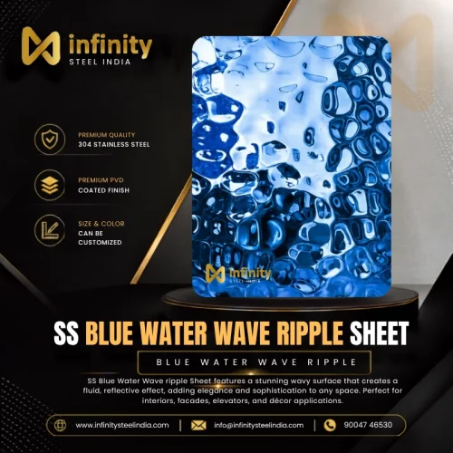 ss blue Water Wave ripple Sheet