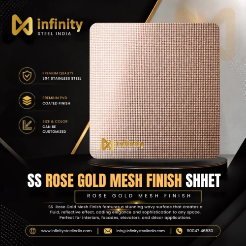 ss rose gold Mesh Finish shhet
