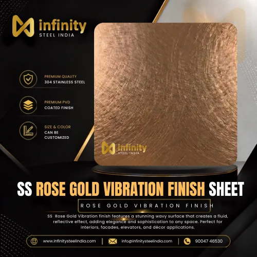 ss rose gold Vibration finish Sheet