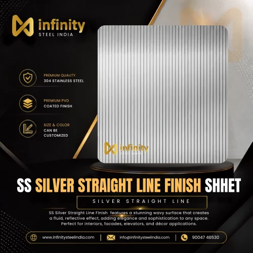 ss silver Straight Line Finish shhet