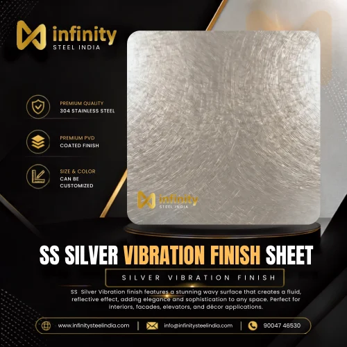 ss silver Vibration finish Sheet